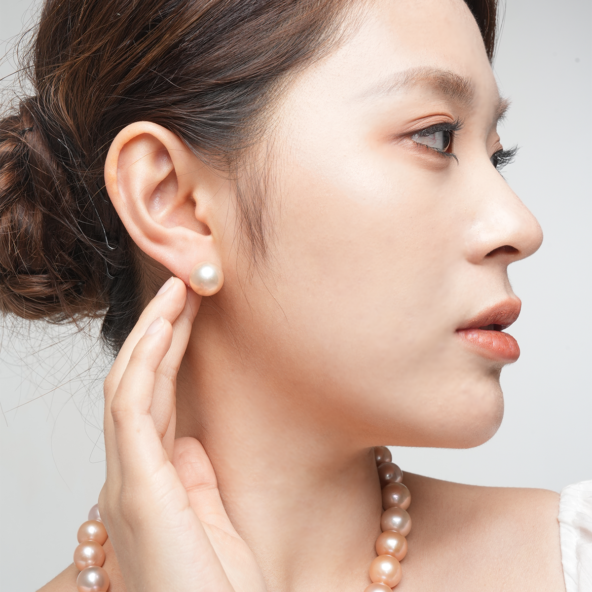 日出金-11-12mm、12-13mm金色淡水珍珠耳钉 淡水爱迪生 Pearl Earrings related product