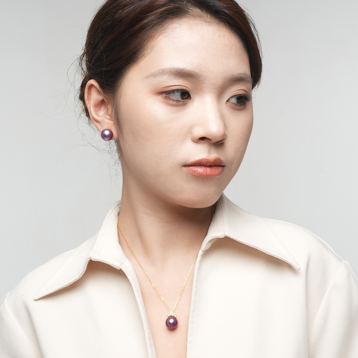 帝王紫-12-13mm紫色淡水珍珠吊坠 淡水爱迪生 Pearl Pendant related product