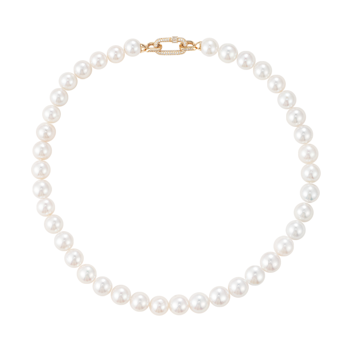 赛澳白-10-11mm白色淡水珍珠项链 淡水爱迪生 Pearl Necklace detail view