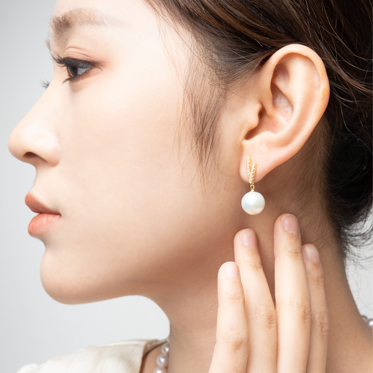 赛澳白-10-11mm白色淡水珍珠耳坠 淡水爱迪生 Pearl Earrings related product