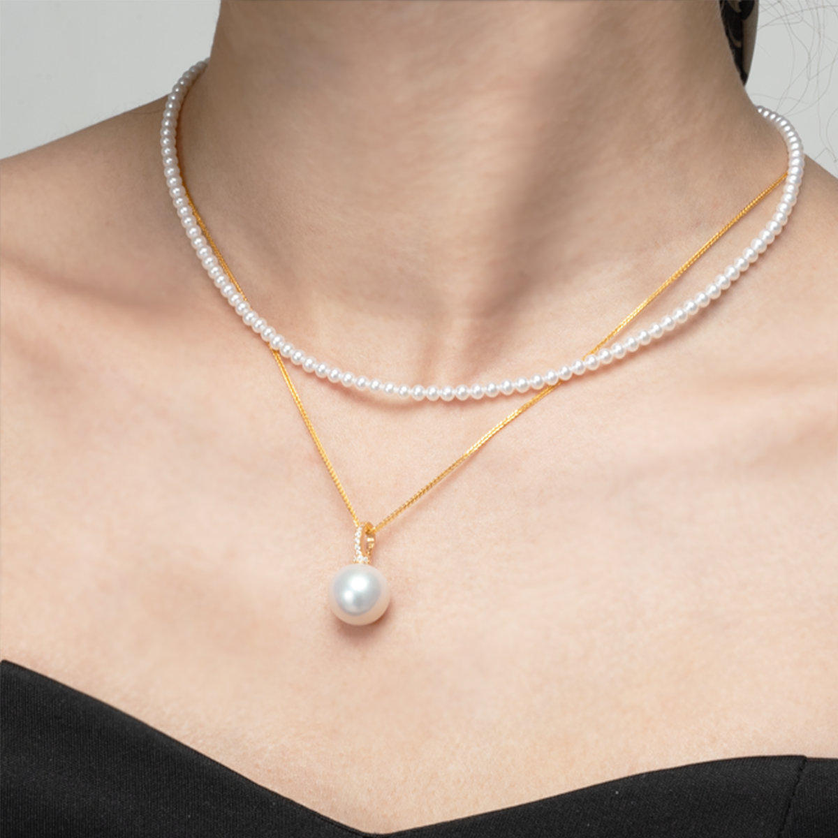 摩登小姐-3.5mm白色淡水AK baby珍珠项链 淡水AK Pearl Necklace detail view
