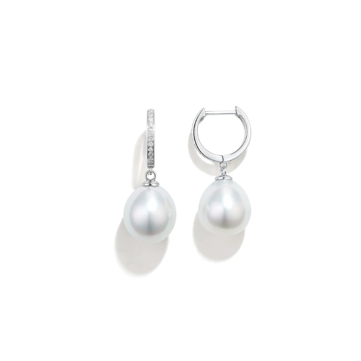 银蓝水滴澳白珍珠耳环极强光vintage高级复古耳钉耳饰 Freshwater Pearl Earrings related product