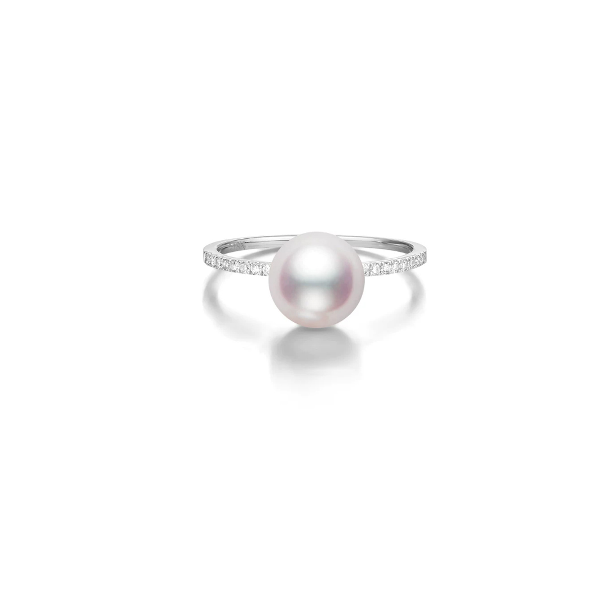 海水akoya珍珠戒指18K金时尚排钻 Freshwater Pearl Ring related product