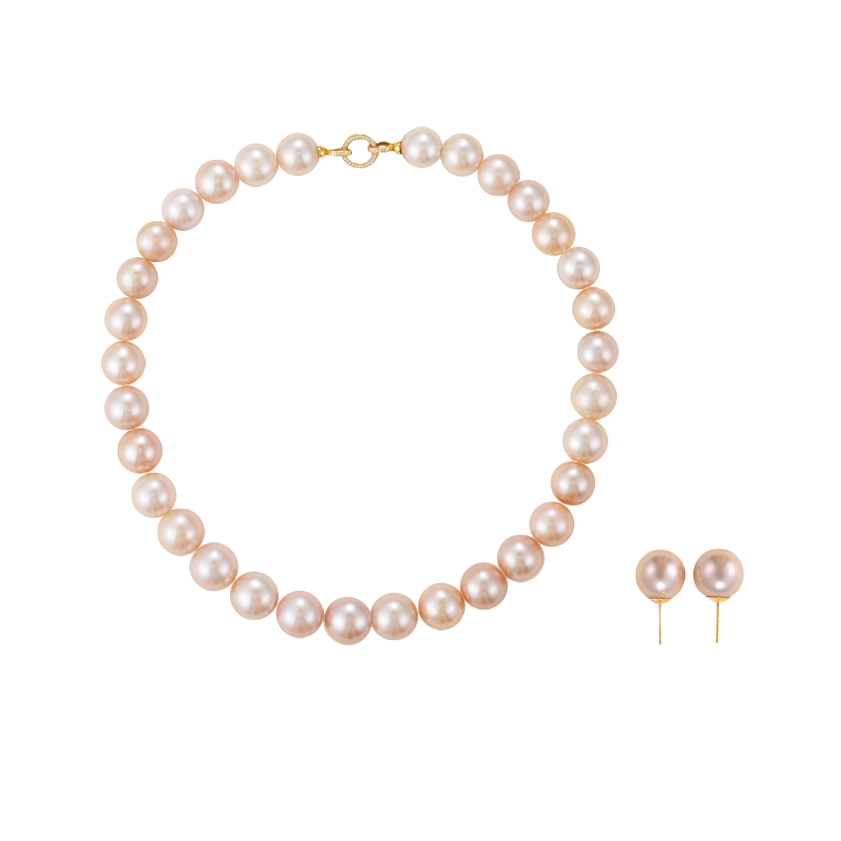 日出金-金色淡水珍珠项链耳环套装 淡水爱迪生 Pearl Taozhuang related product